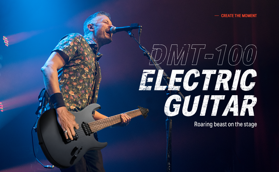 Roaring beast on the stage, Donner DMT-100 solid body electric