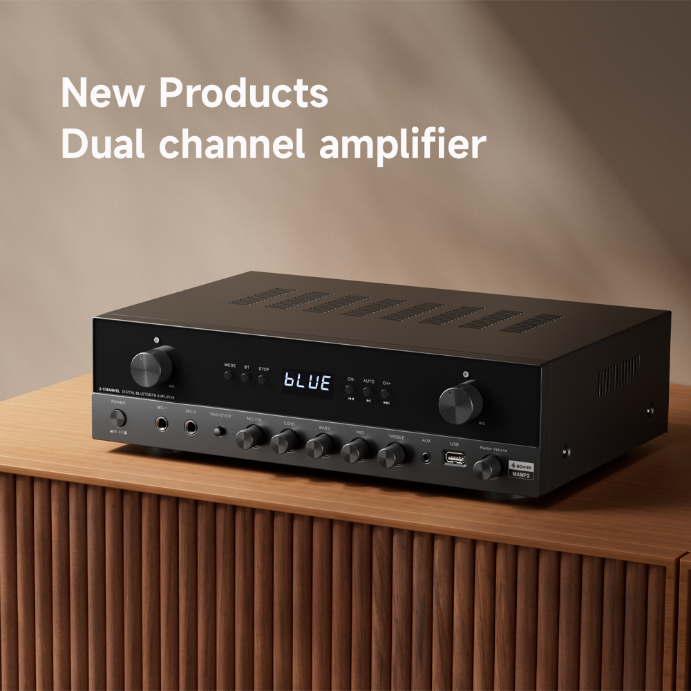 Donner MAMP2 – 600W Stereo Audio Amplifier with Bluetooth 5.3