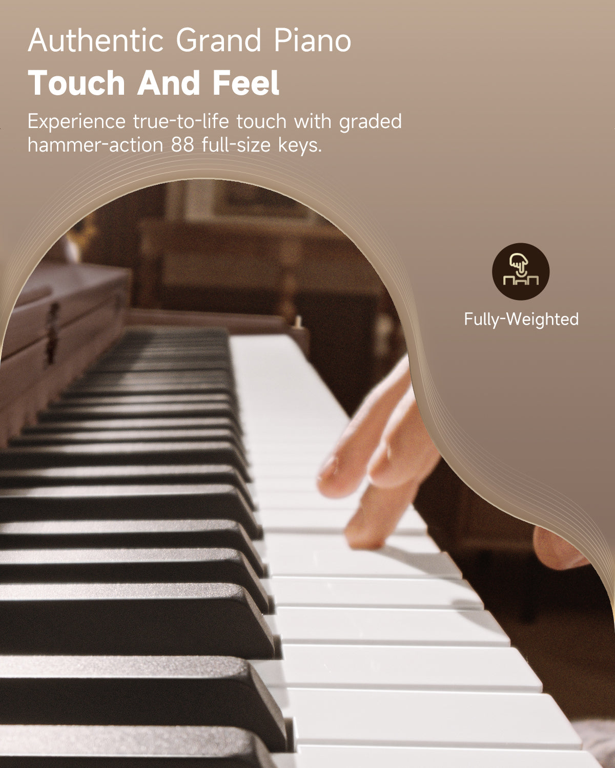 Donner Oura R300 88-key Home Digital Piano-Walnut##
