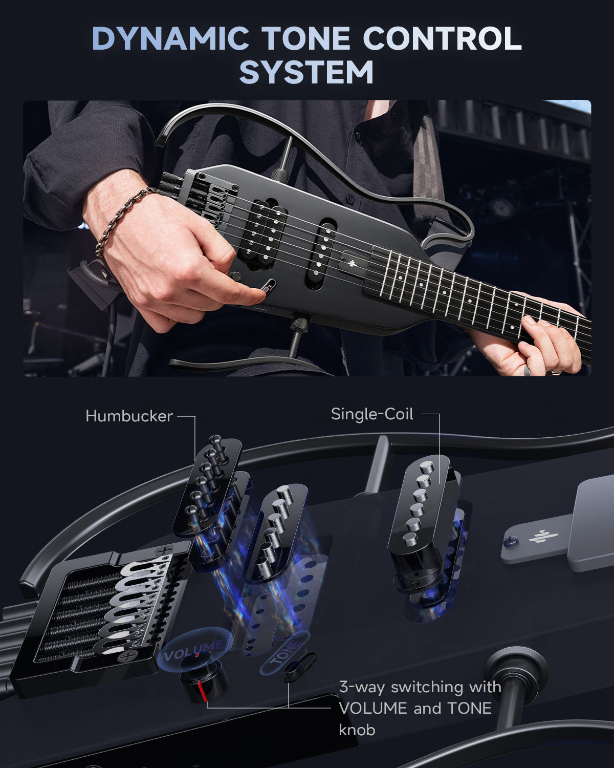Donner HUSH™ X Electric Guitar-Black##