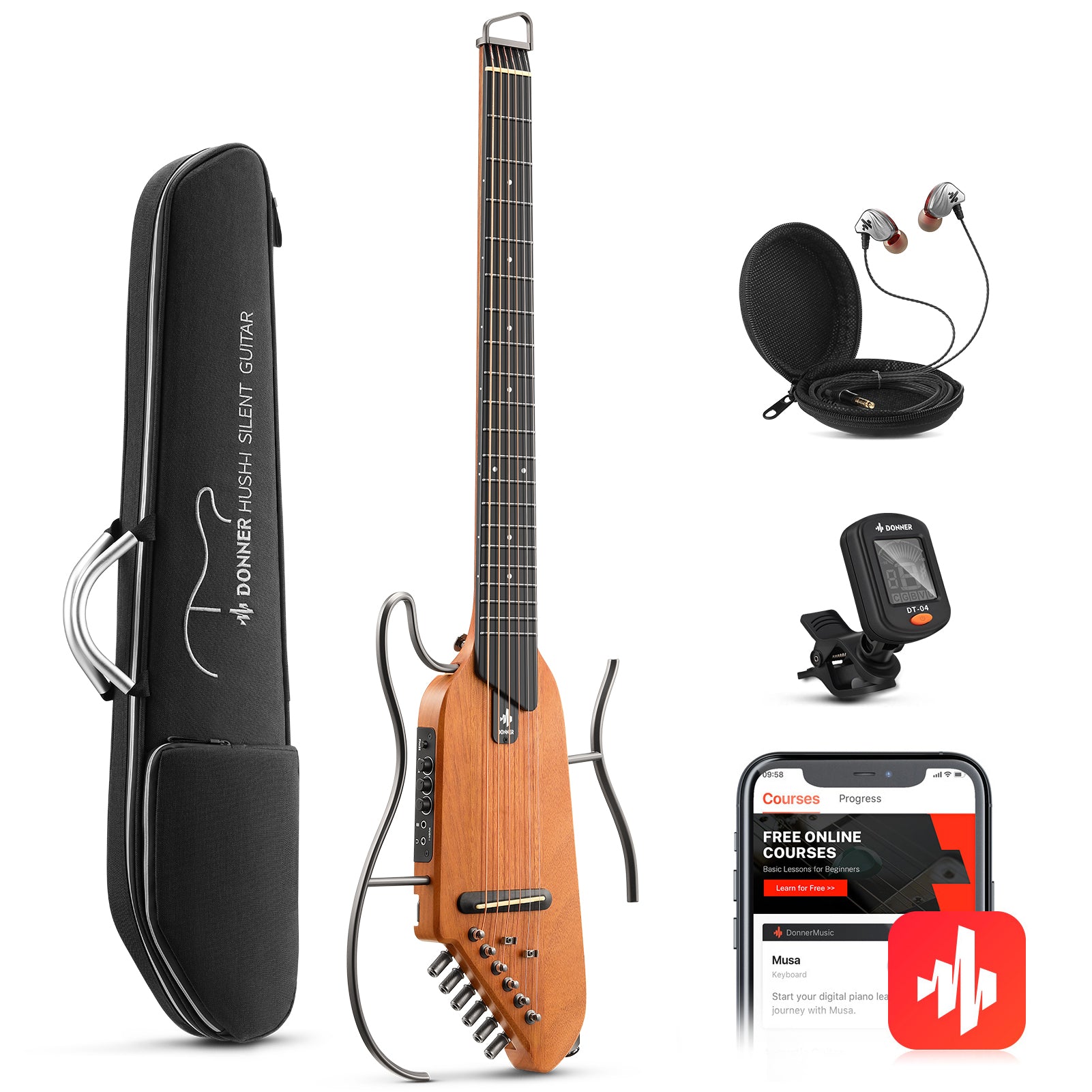 【OPEN BOX】Donner HUSH-I Mute Acoustic-Electric Guitar Kit