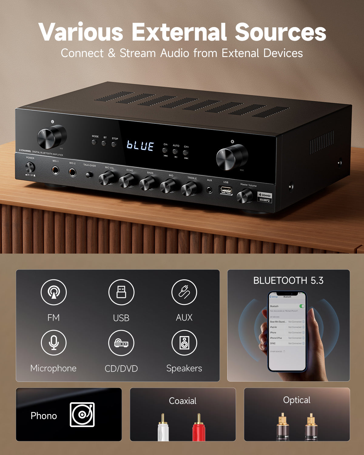 Donner MAMP2 2 Channel Amplifier
