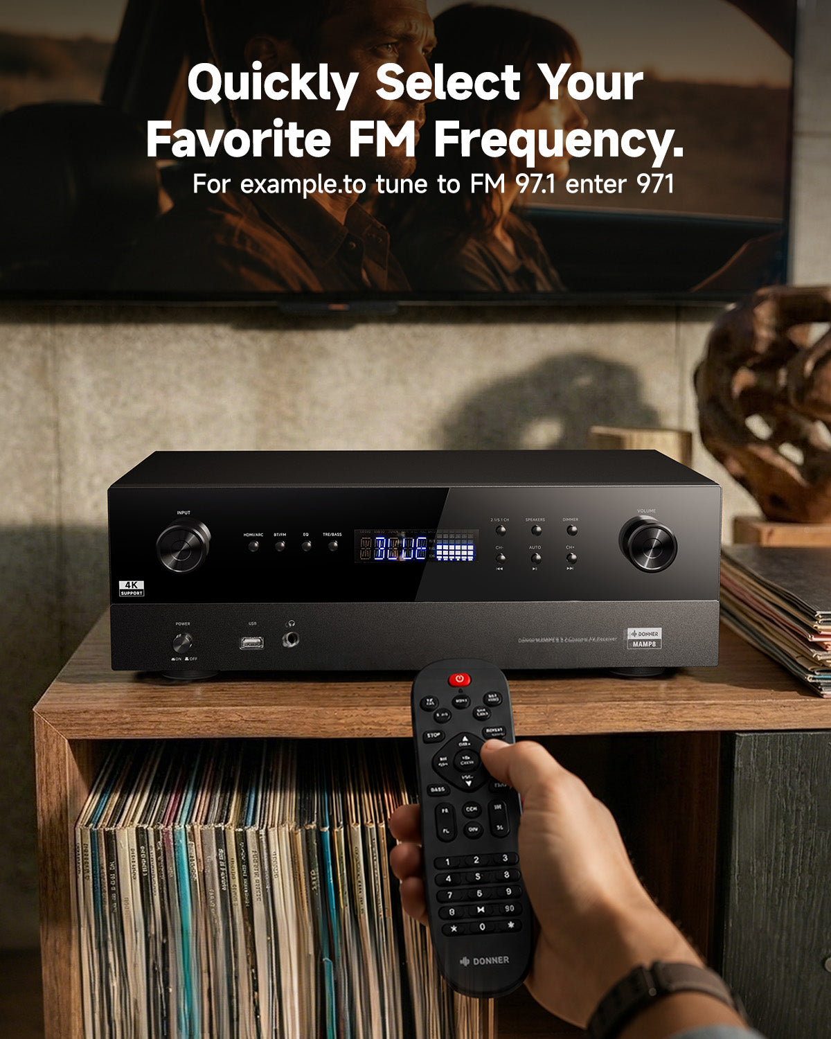 Donner MAMP8 5.2 Channel AV Receiver Amplifier