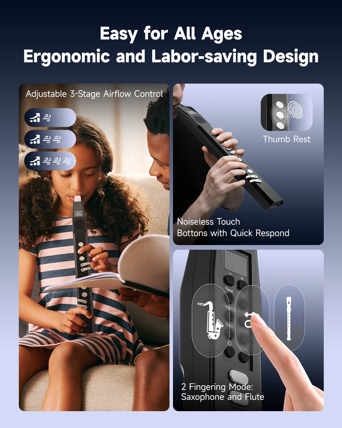 Eastar Digital Aerophone EDA-100 Black