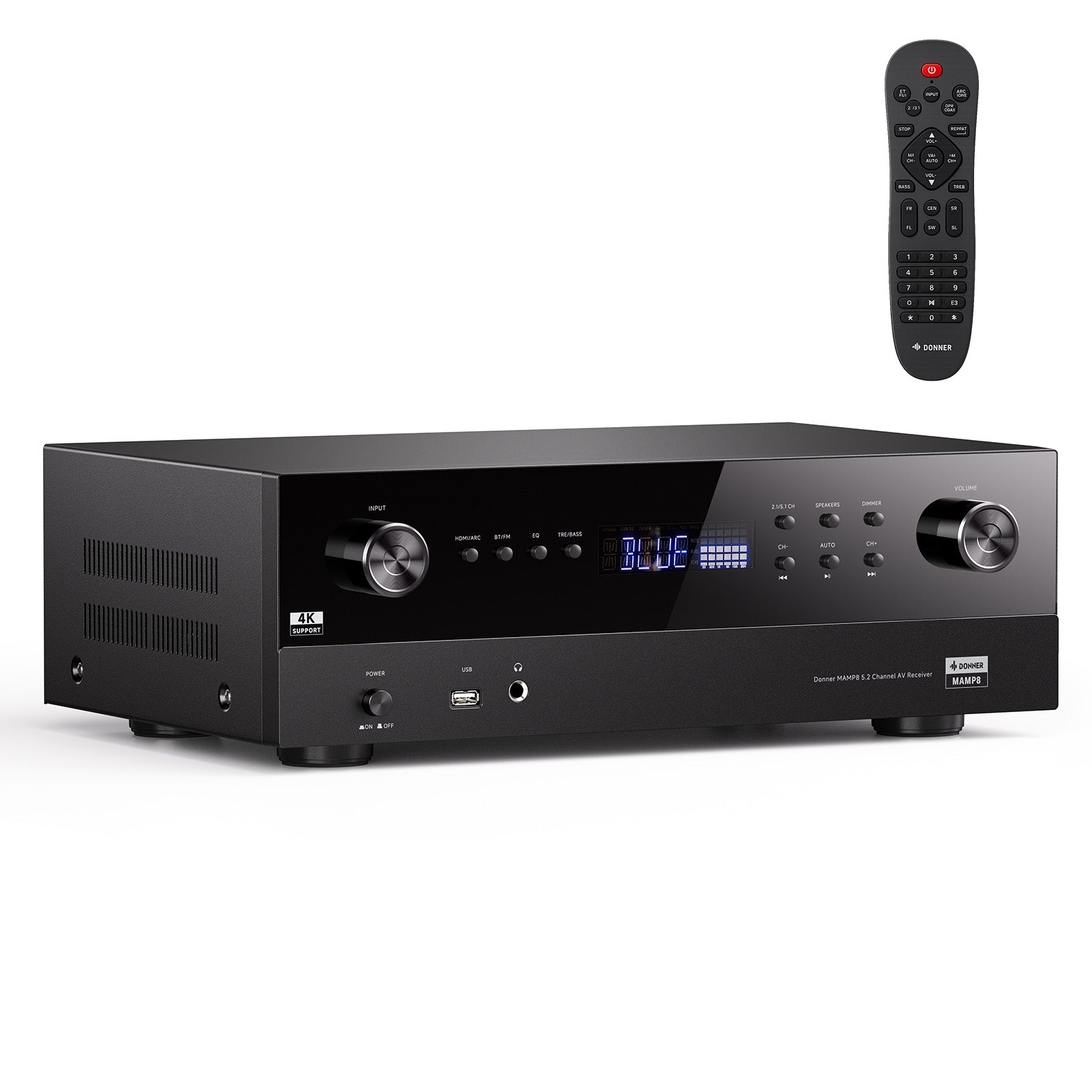 Donner MAMP8 5.2 Channel AV Receiver Amplifier