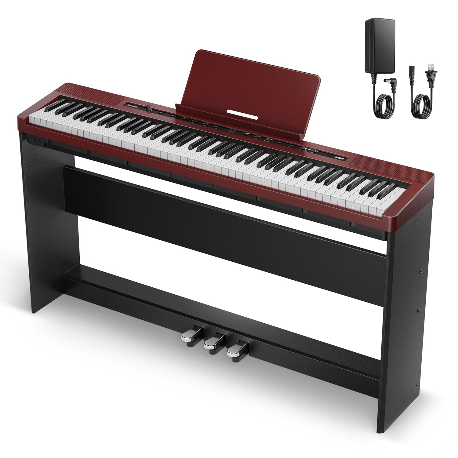 Donner DEP-16S Digital Piano with Stand-RoseWood##
