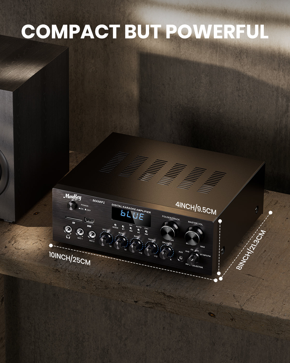 Moukey MAMP1 Stereo Amplifier with Bluetooth 5.0