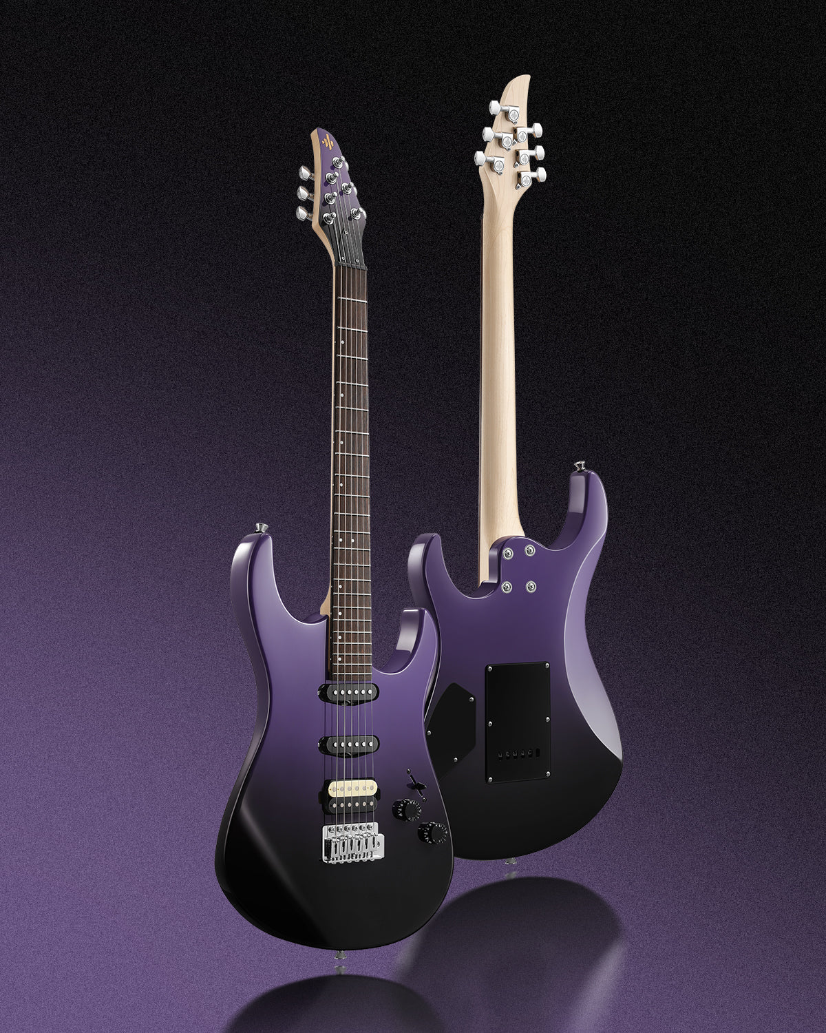 Donner DMT-66 Electric Guitar with Ceramic Single-Coil-Midnight Purple Gradient##