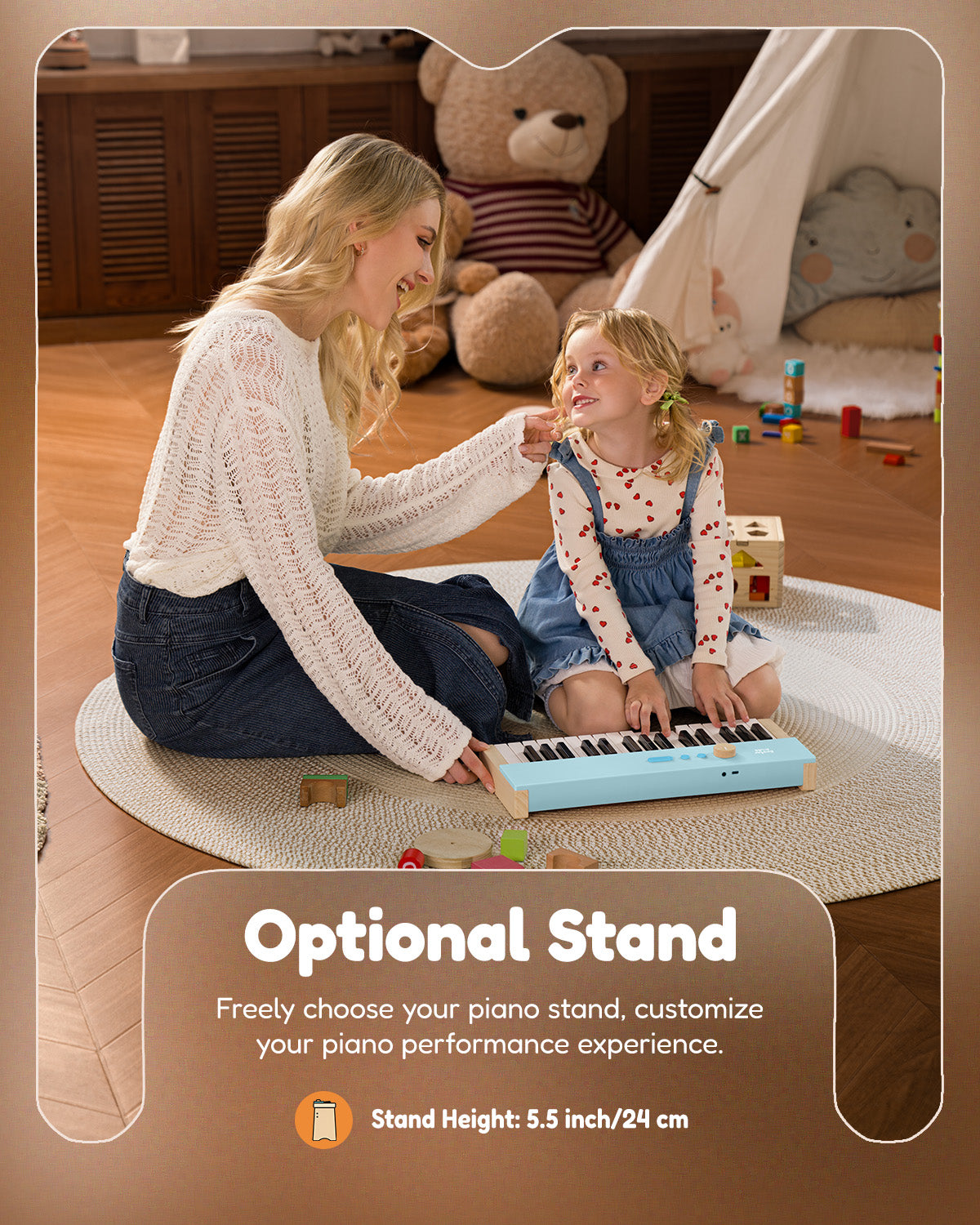 Eastar KIDO V-10 32 Keys Mini Digital Keyboard-Light Blue