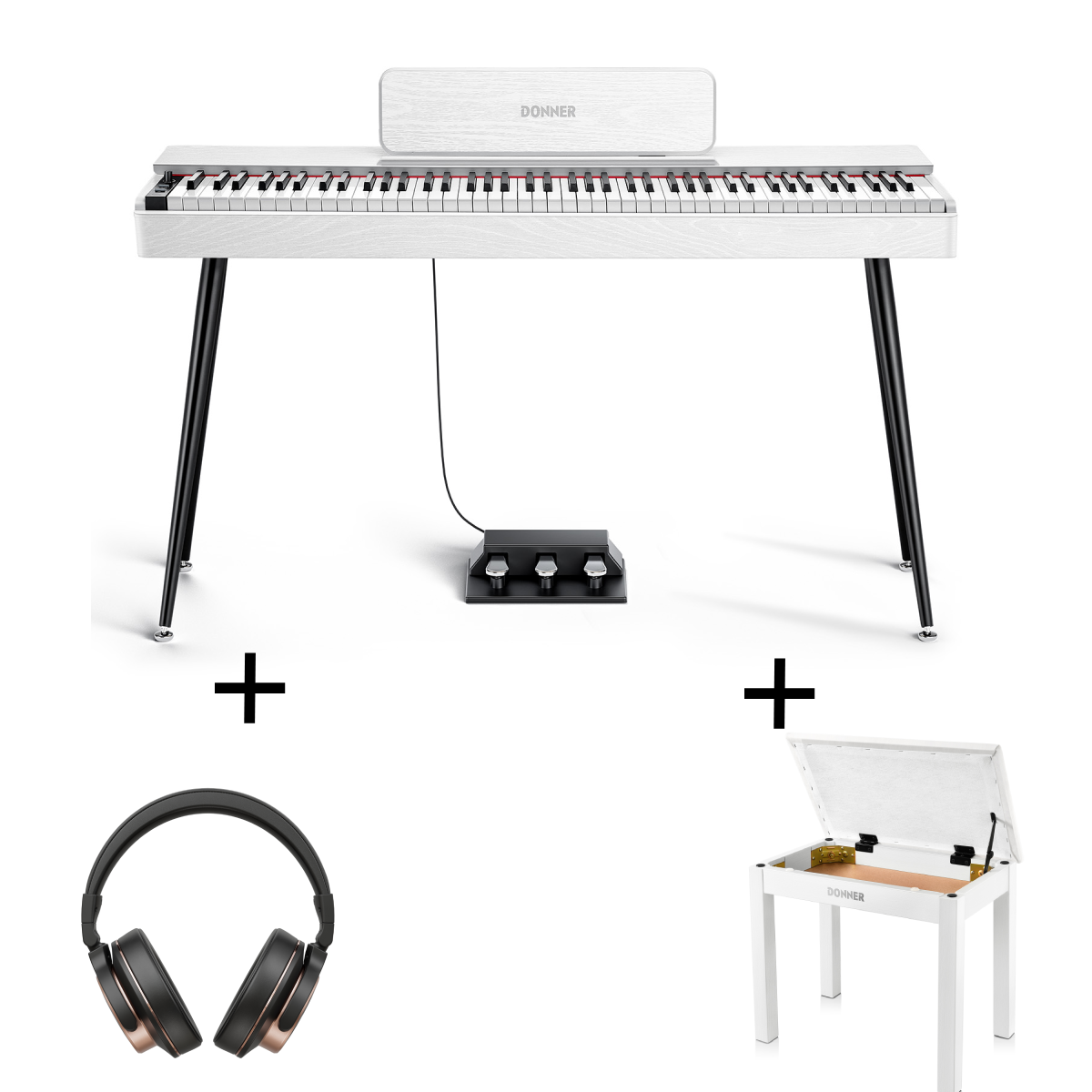 Donner OURA™ S100 Home Digital Piano-White##