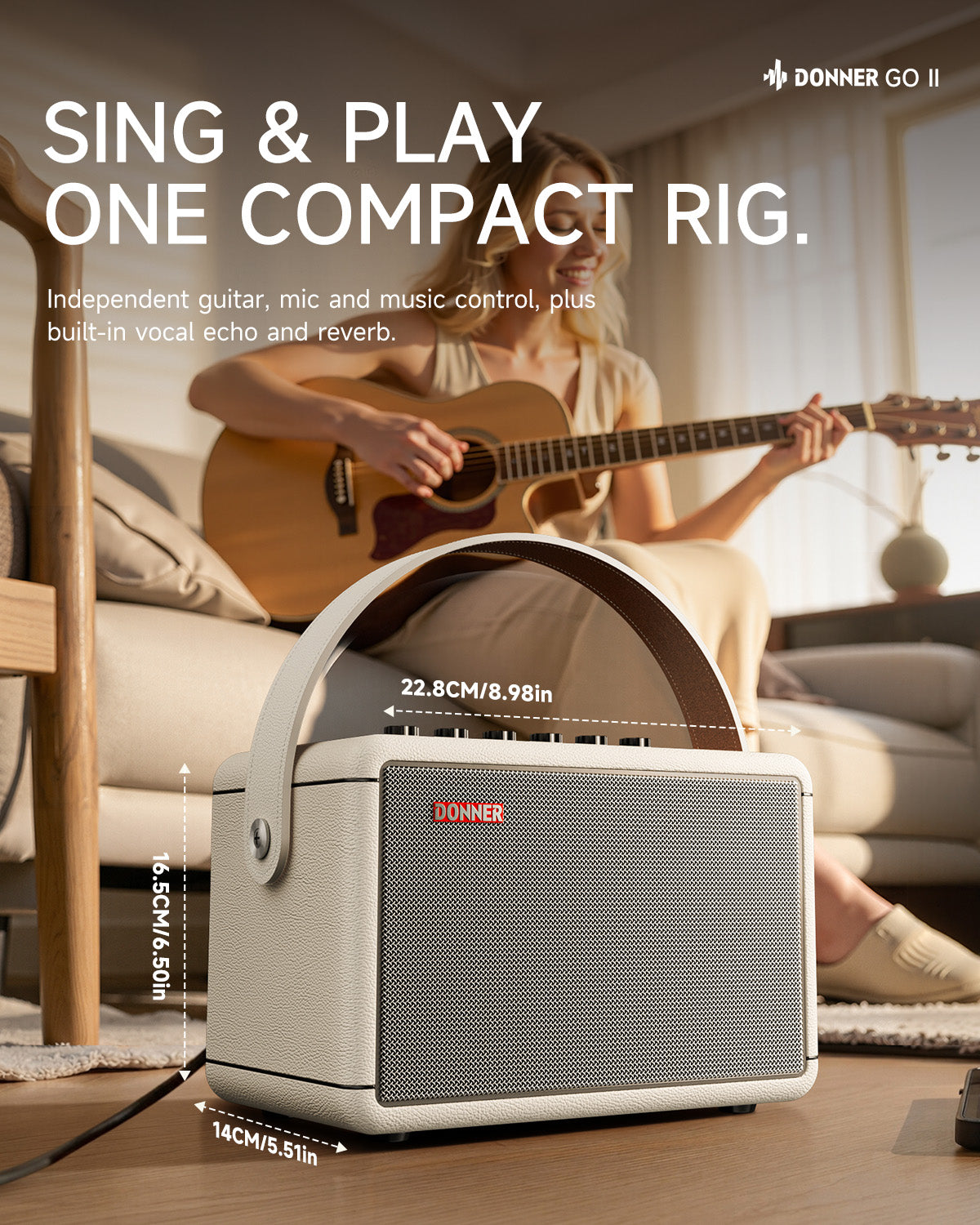 DONNER GO II Guitar Amp-White##