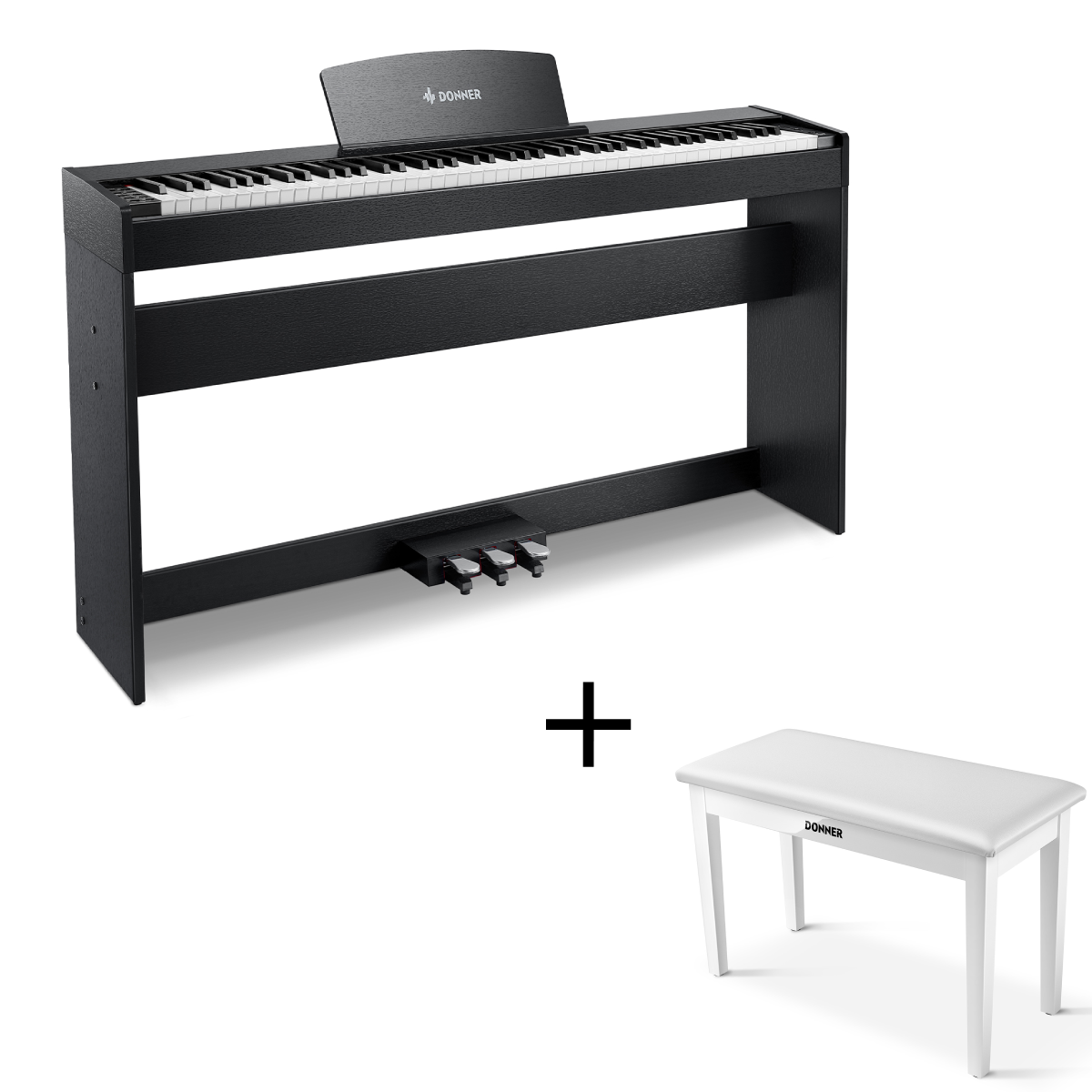 Donner DDP-50 Weighted Digital Piano with 375 Tones & 120 Demo Songs