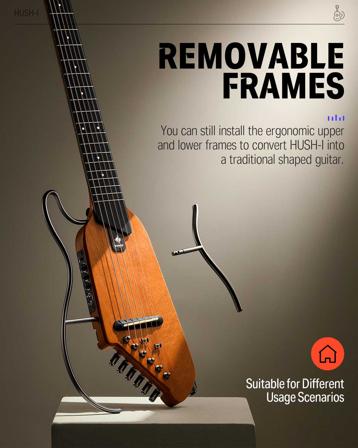Donner HUSH-I Headless Hush Guitar Kit