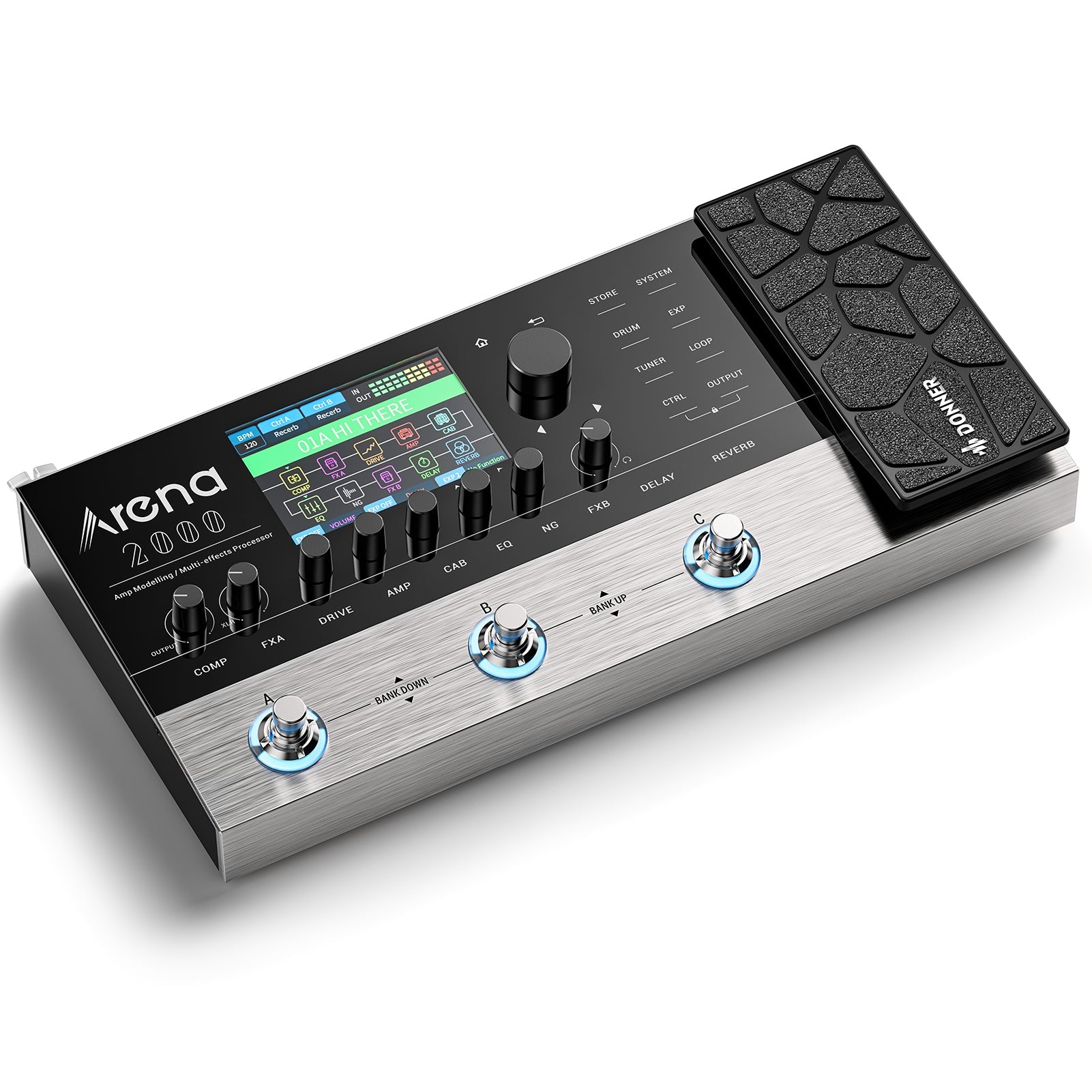 Donner Arena 2000 Multi-Effect Guitar Pedal AMP Modeling