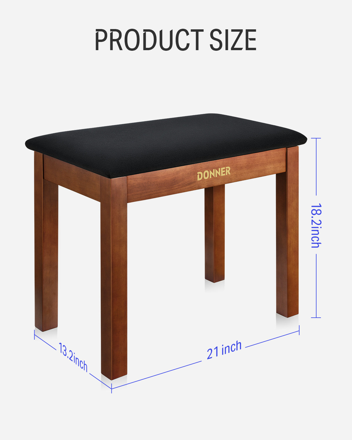 Donner DKB-10 Solid Wood Color Piano Bench