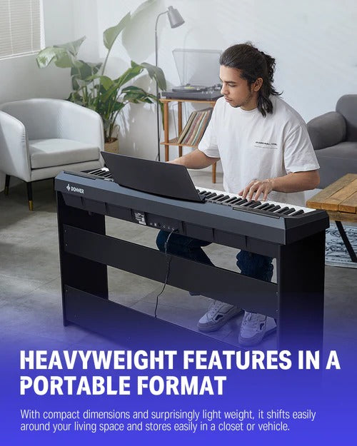 Donner DEP-20 Portable Keyboard 88-Key Weighted with Stand-Black##