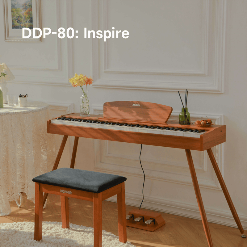 Donner DDP-80: A Vintage-Style Wooden Digital Piano with Expert Sound Technology