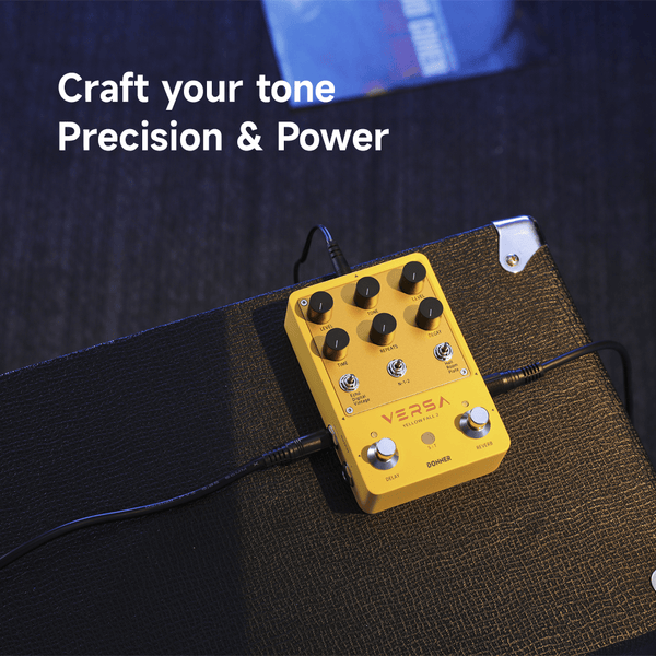Discover the Donner Versa - Yellow Fall II Delay & Reverb Pedal