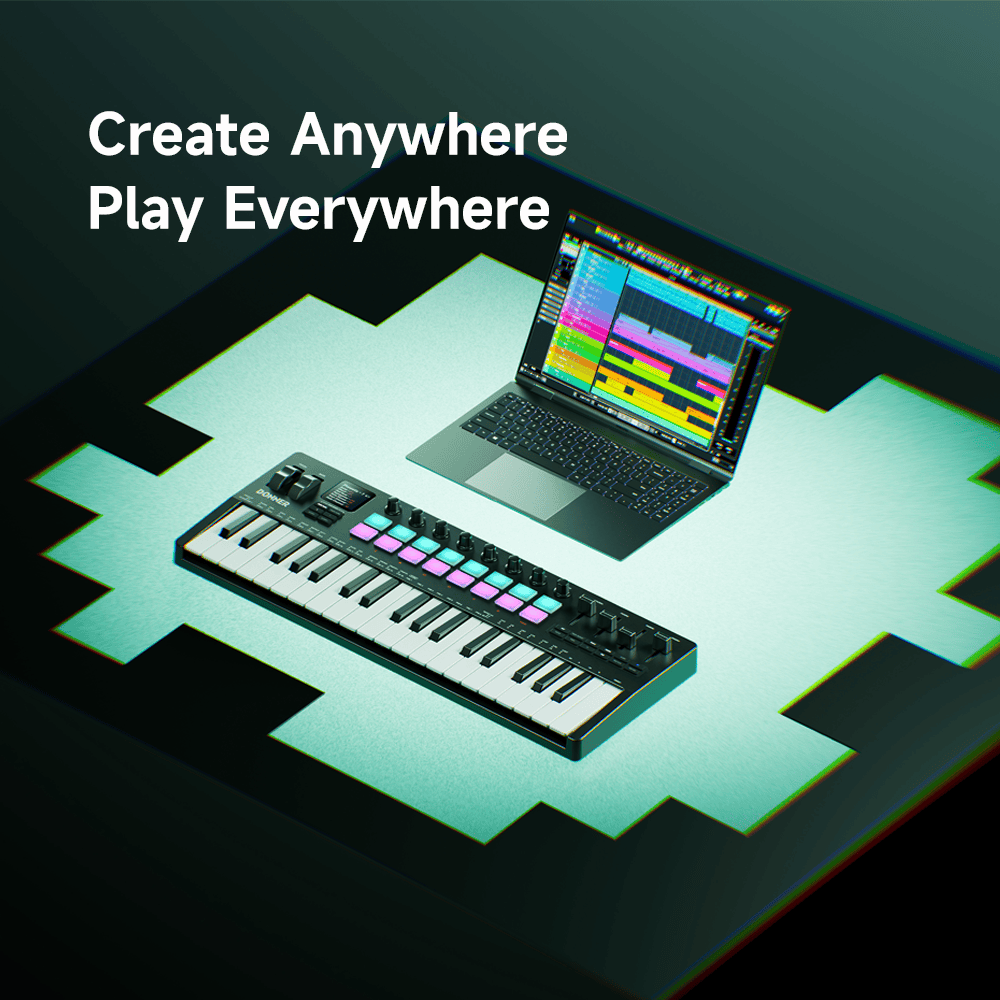 Donner STARRYKEY-37 PLAY MIDI Keyboard – Portable Music Creation