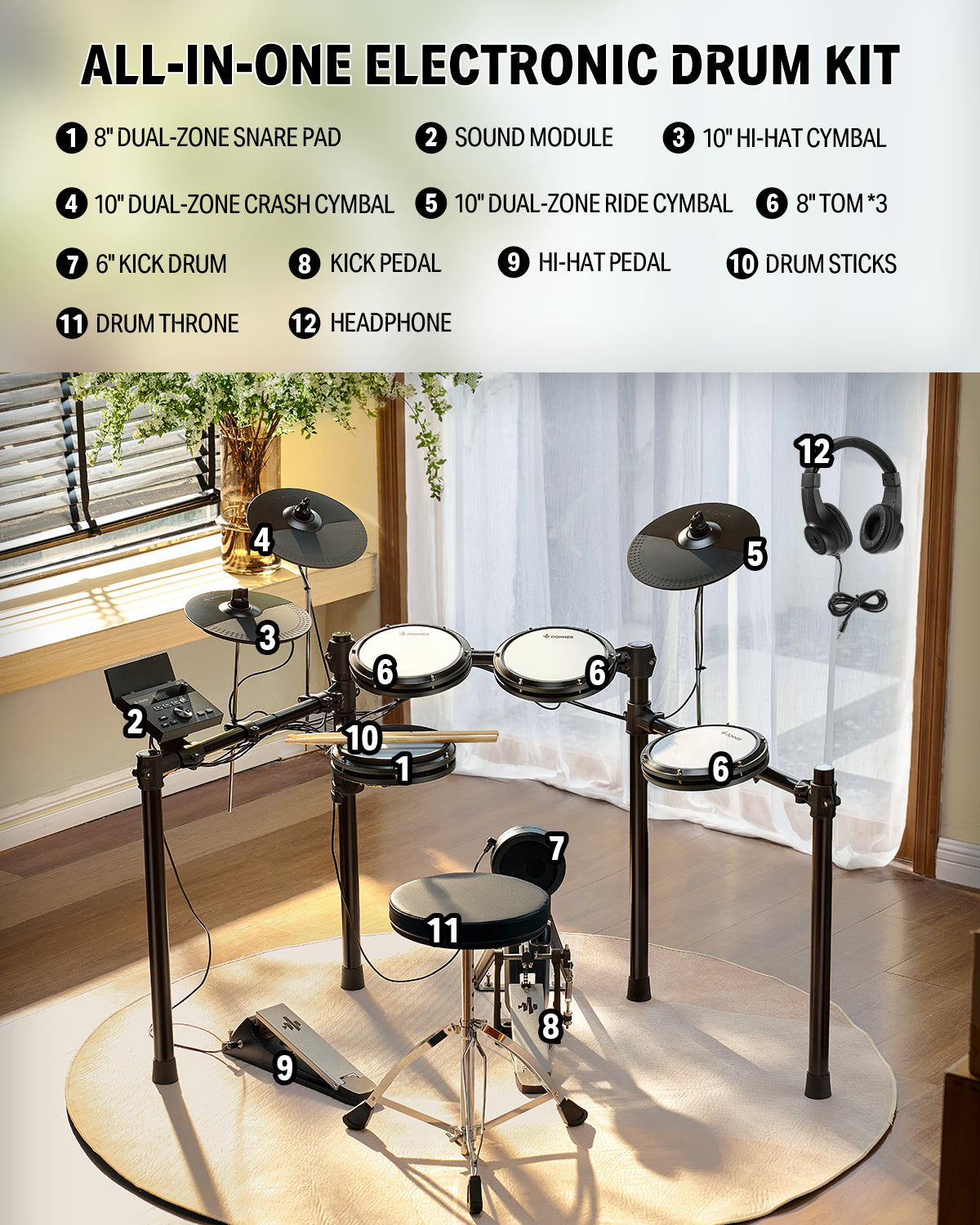 Donner DED-100 Electronic Drum Set