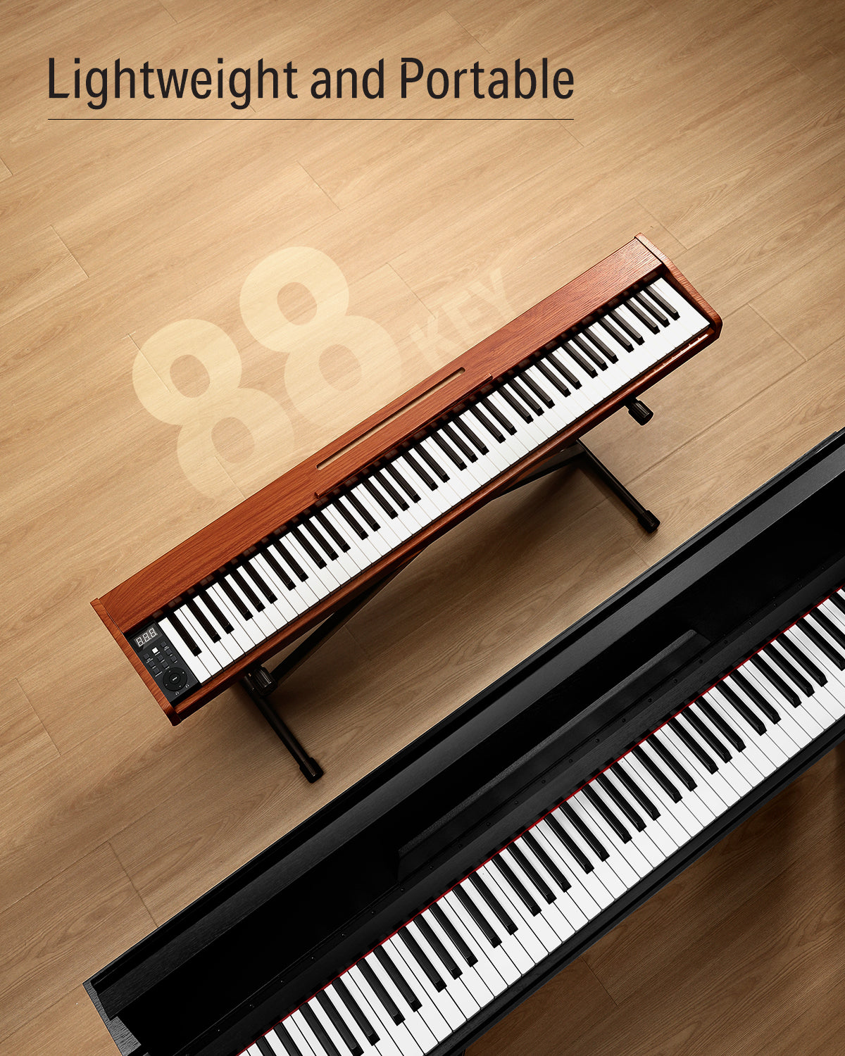 Donner DEP-1S Semi Weighted Keyboard Digital Piano-Natural Upgrade##