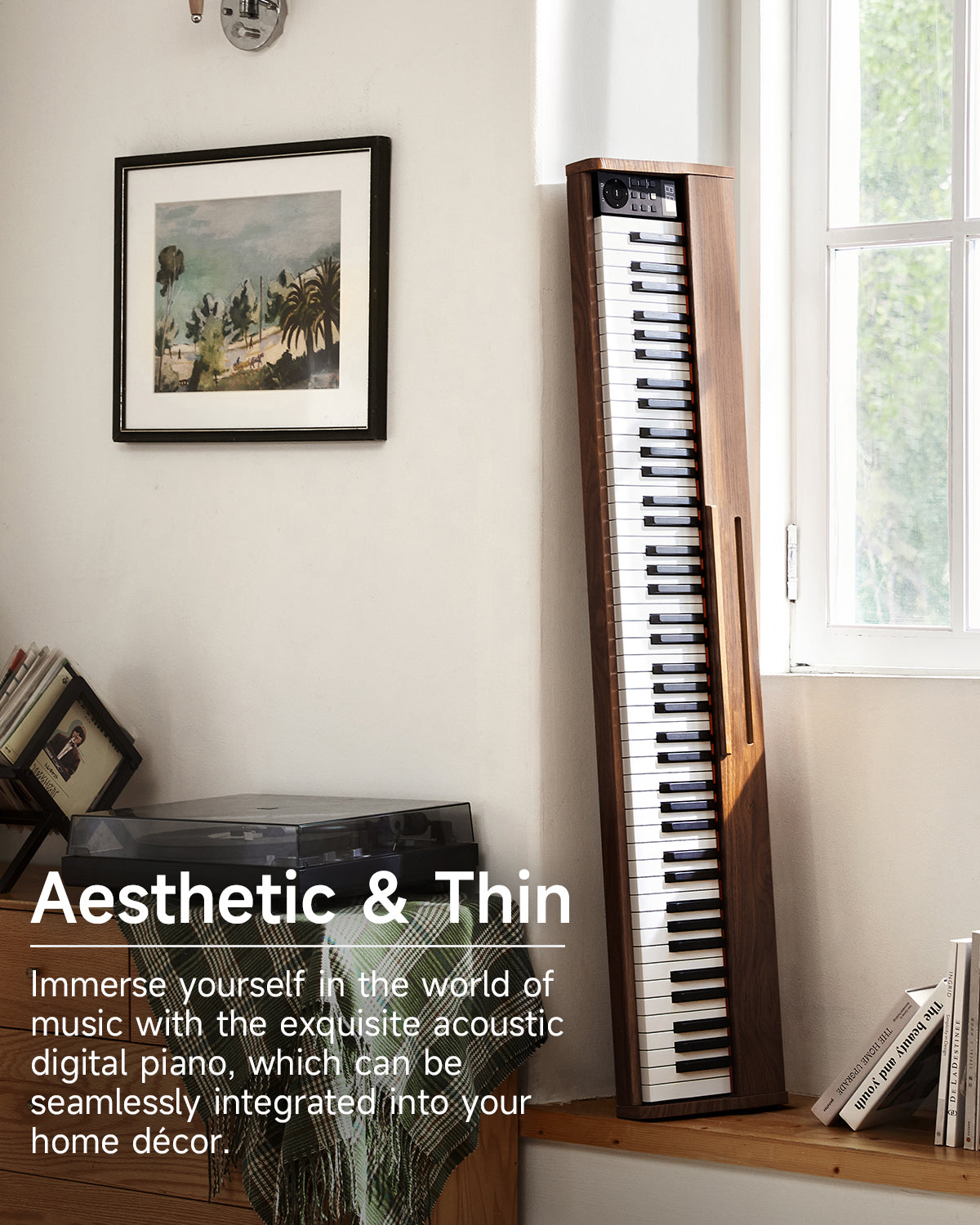 Donner DEP-1S Semi Weighted Keyboard Digital Piano-Antique Brown##