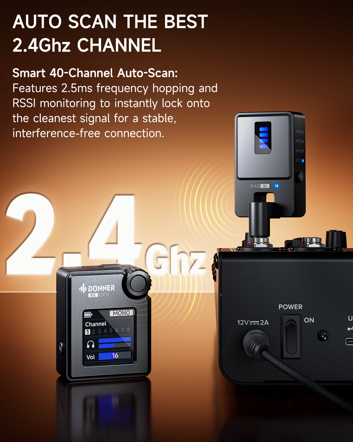 DONNER CV-3 Wireless In-Ear Monitoring System
