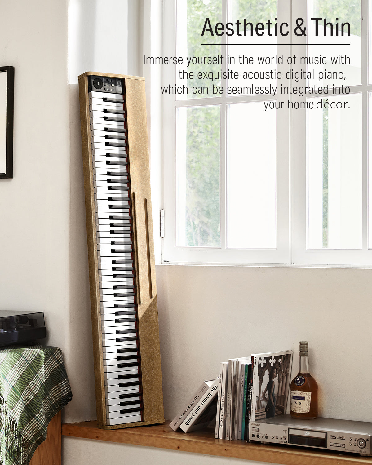 Donner DEP-1S Semi Weighted Keyboard Digital Piano-Light Wood##