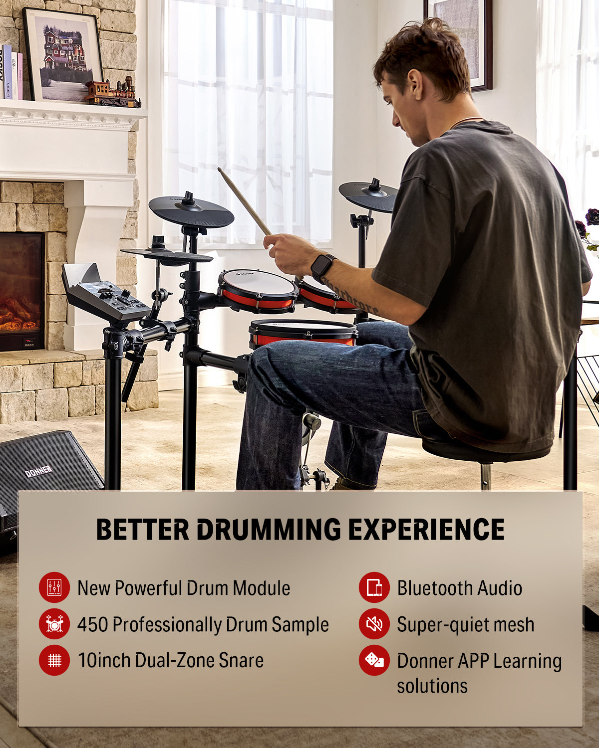 Donner DED-200X Electronic Drum Set-DED 200X Update##