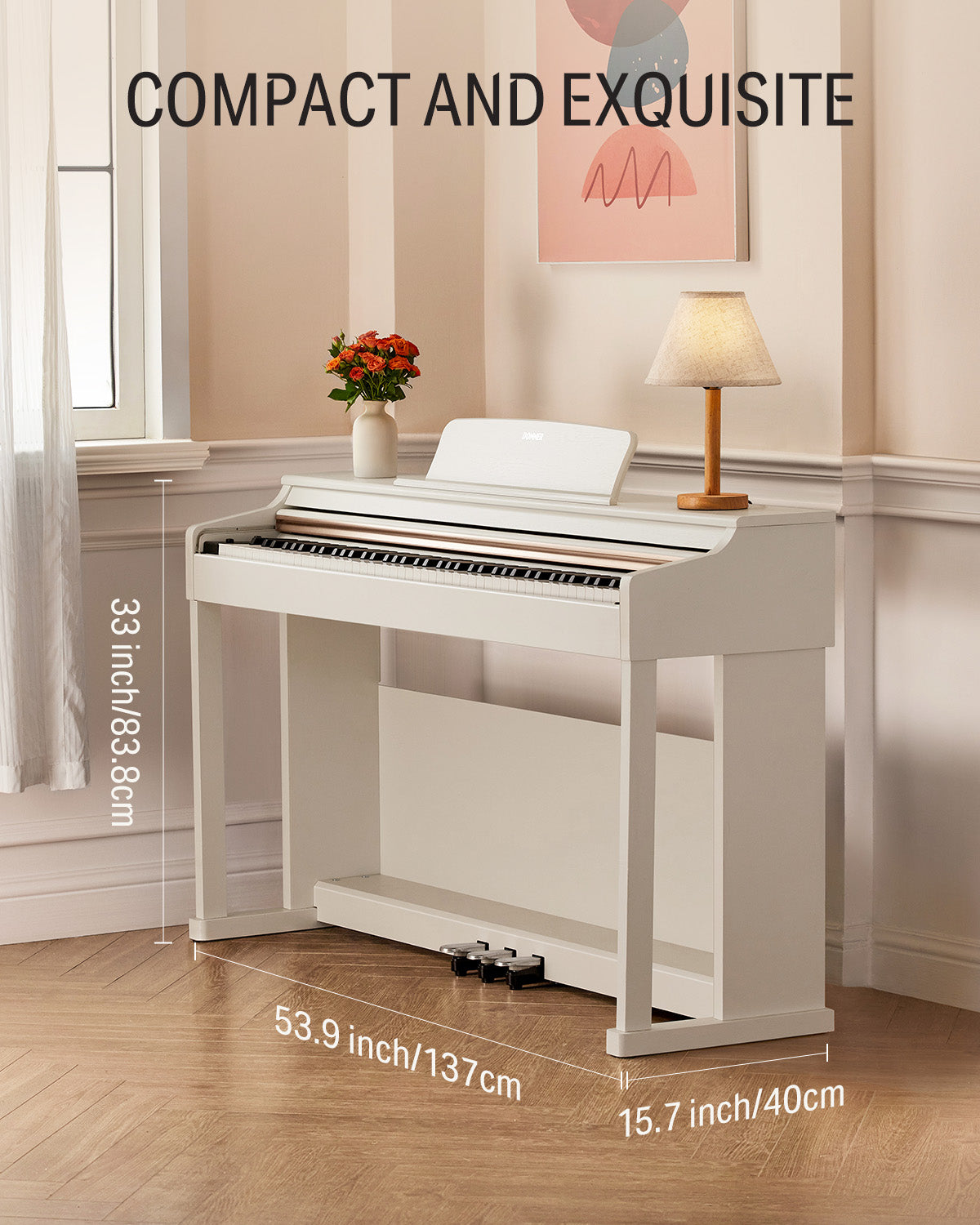 Donner DDP-100 Digital Piano for Beginners 88-Key Weighted-White##