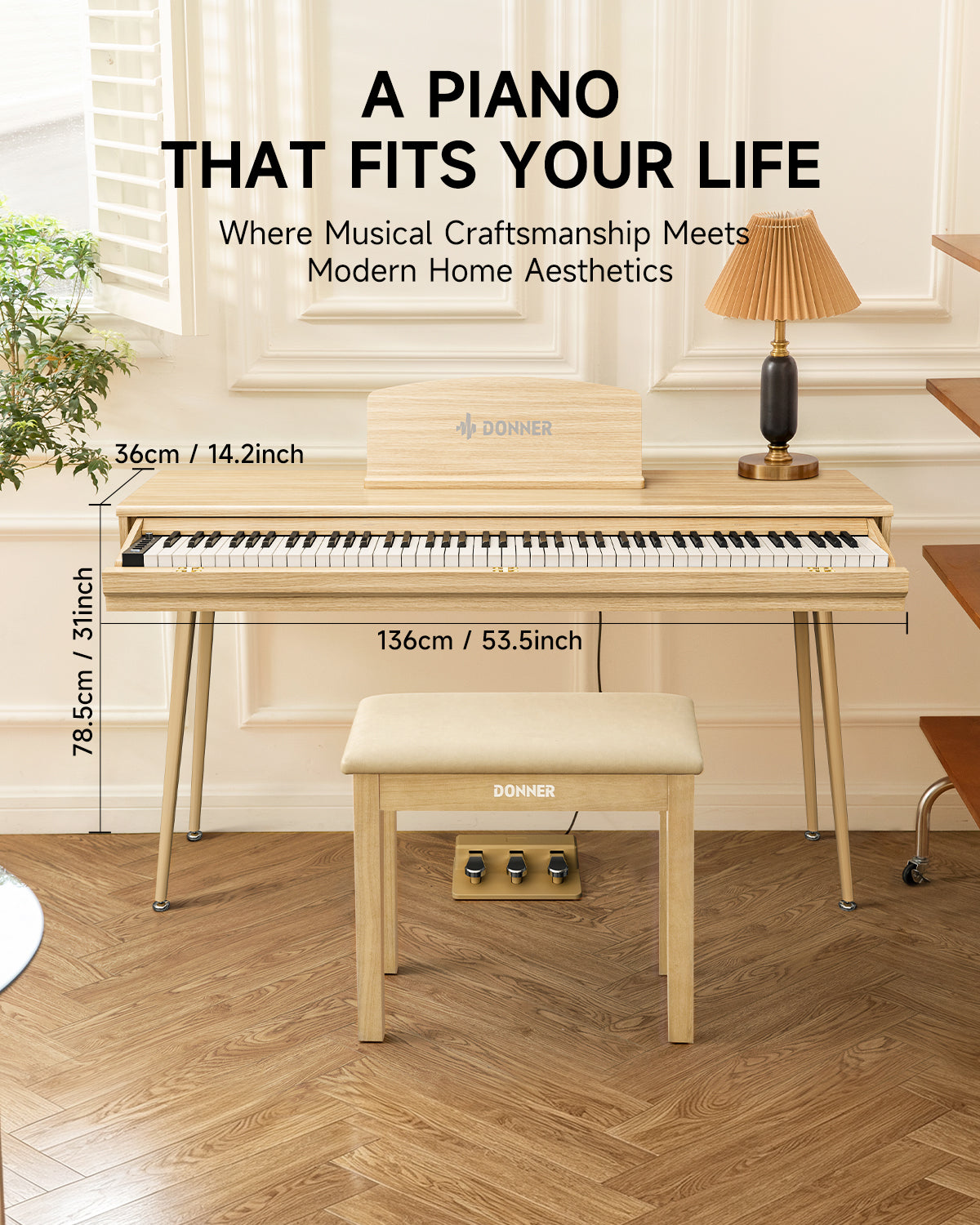 Donner DDP-65 88 Key Semi-weighted Digital Piano