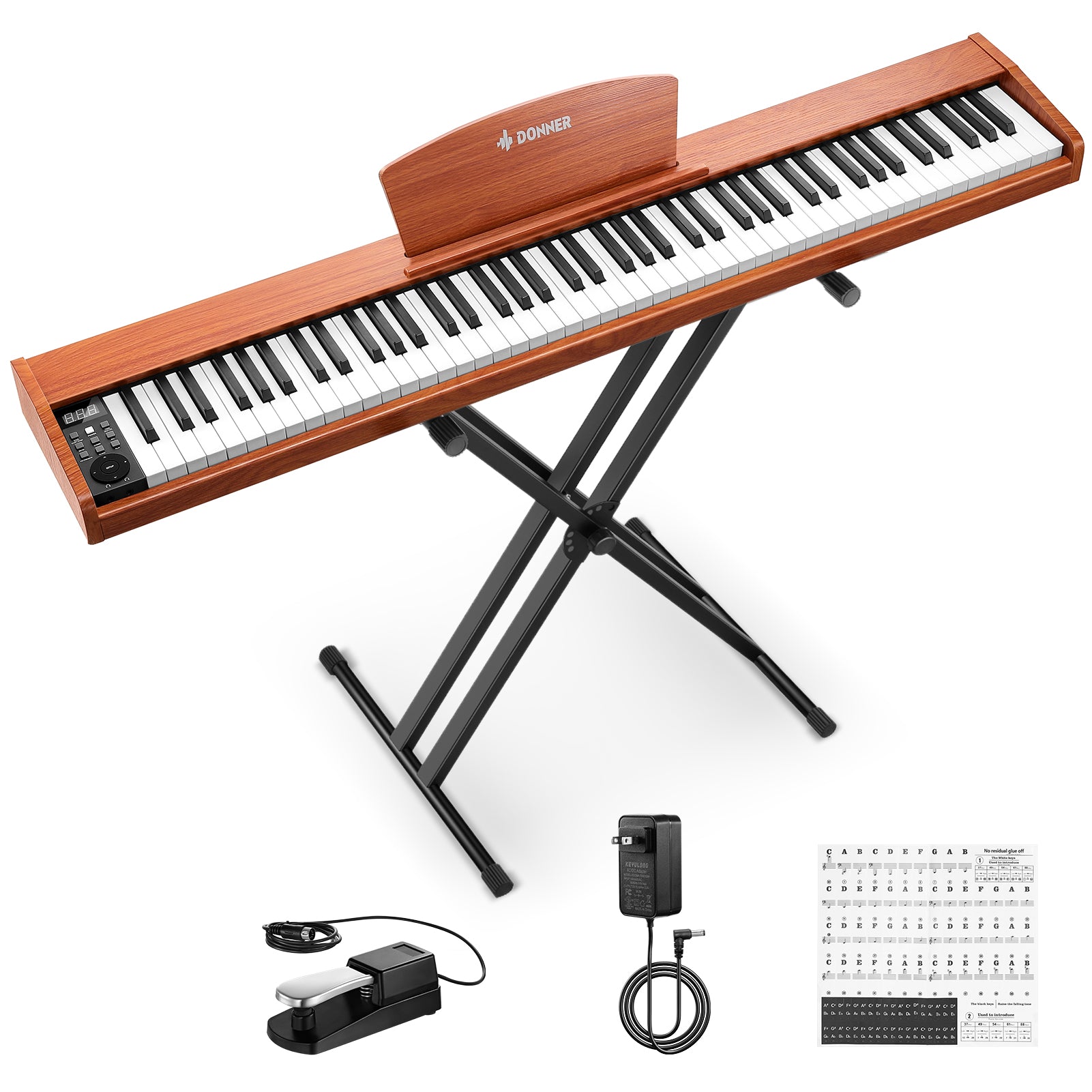 Donner DEP-1S Semi Weighted Keyboard Digital Piano-Natural Upgrade##