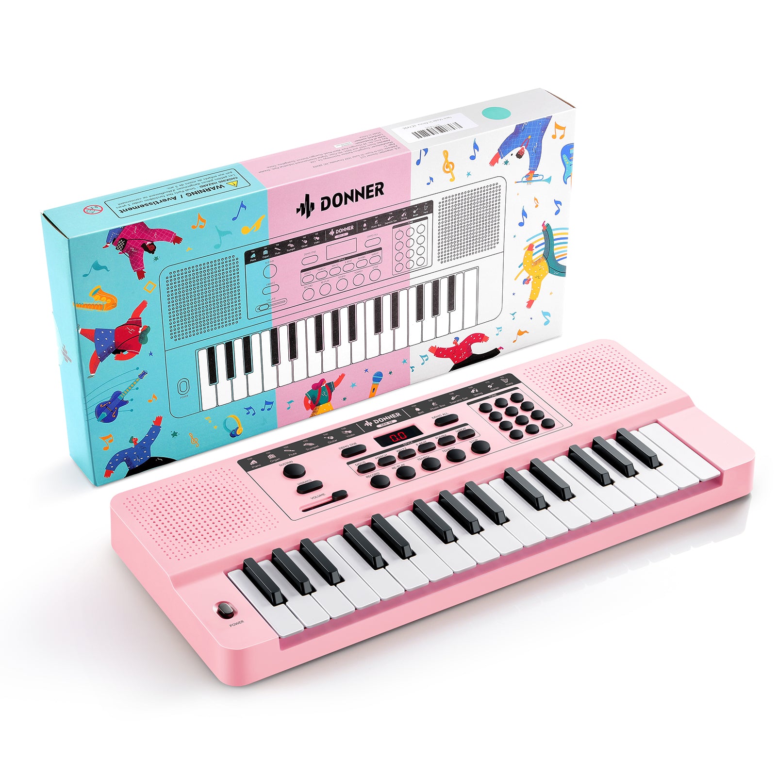 Donner DEK-32 32 keys Electronic Keyboard-Pink##