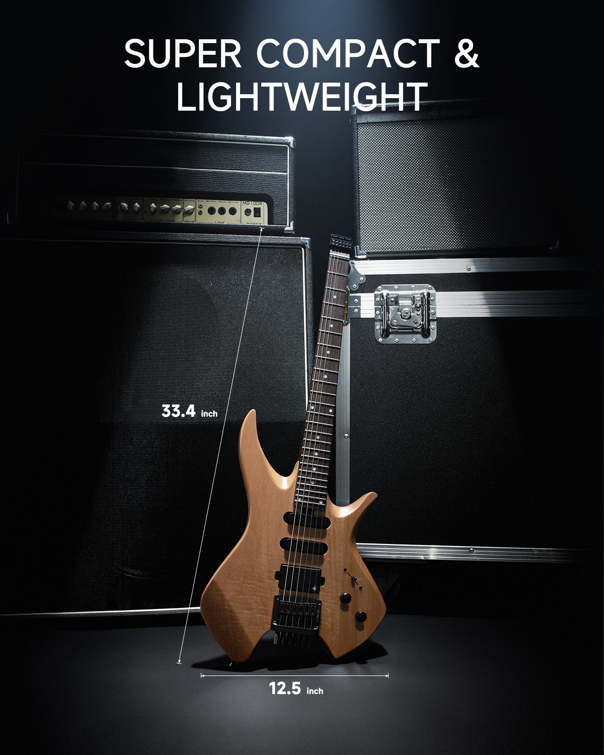 Donner HLX-500 Headless Electric Guitar(NHL-500)