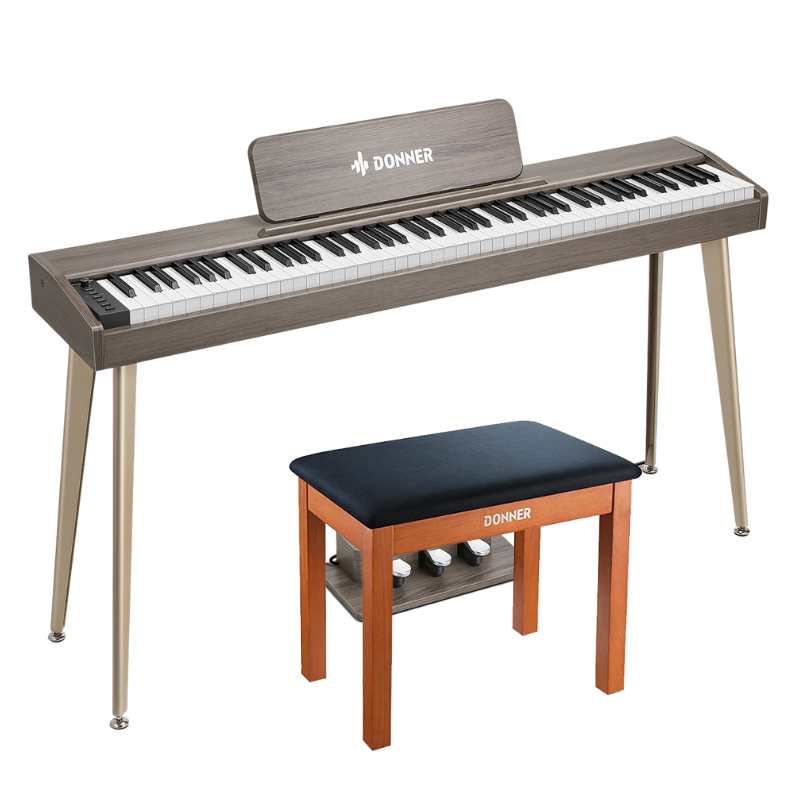 Donner DDP-60 88-Key Semi-Weighted Upright Keyboard Piano