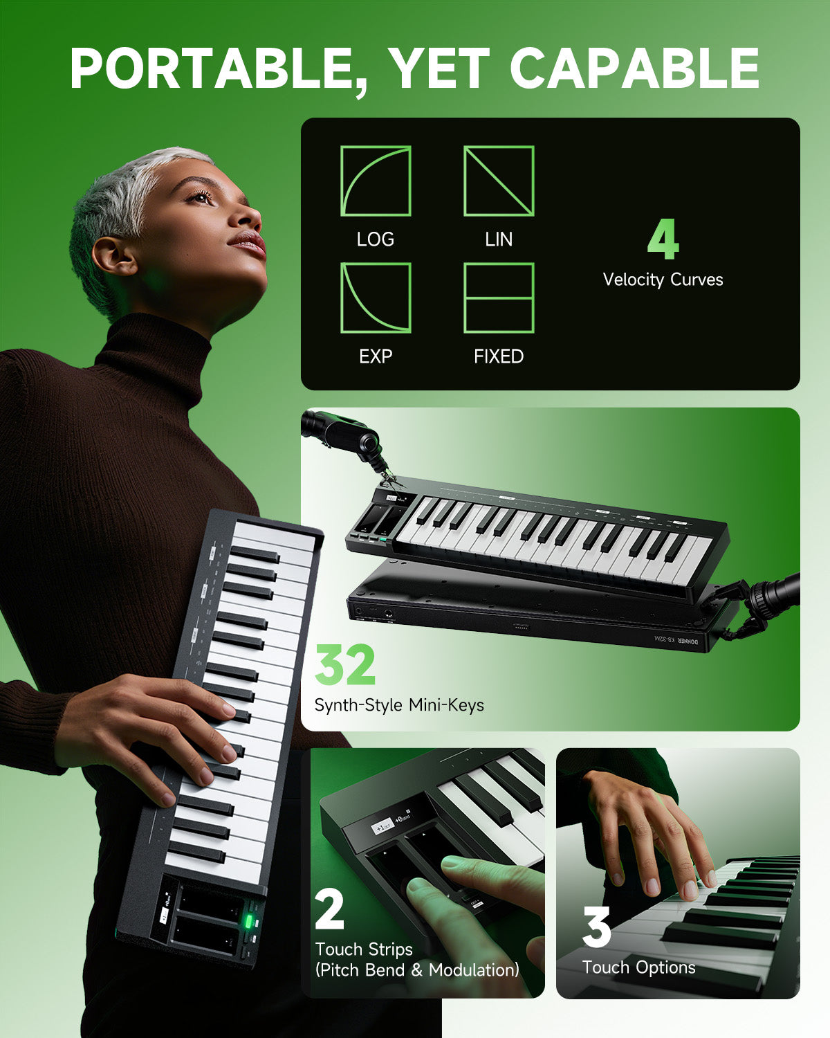 Donner Essential L1 Synthesizer-KB-32M##