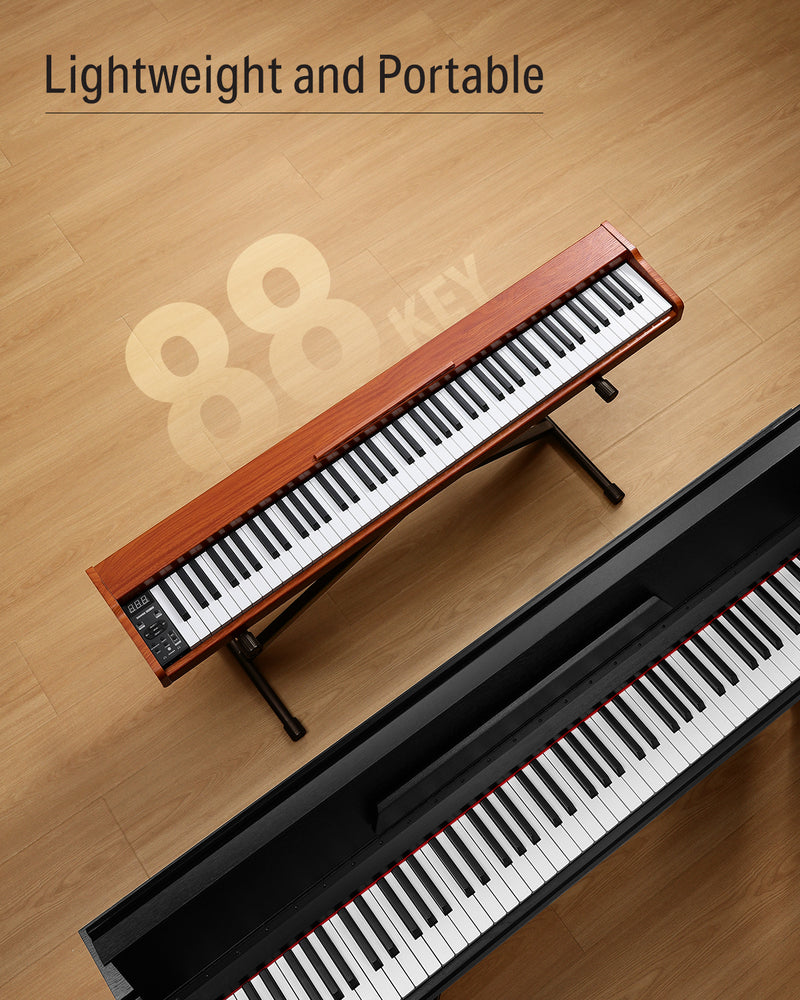 Donner DEP-1S 88 Key Semi-Weighted DIgital Piano With Stand Wooden Style Piano