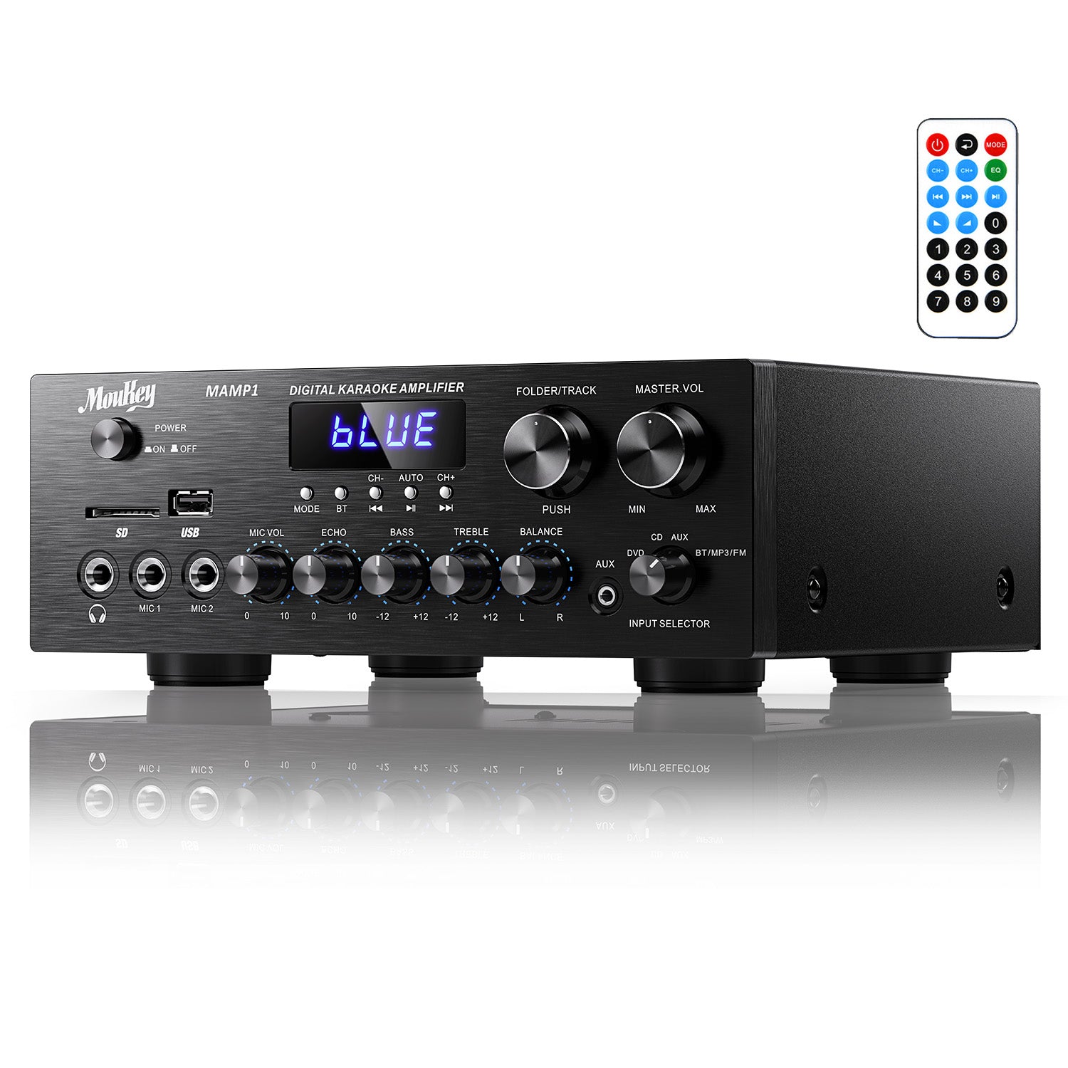 Moukey MAMP1 Stereo Amplifier with Bluetooth 5.0