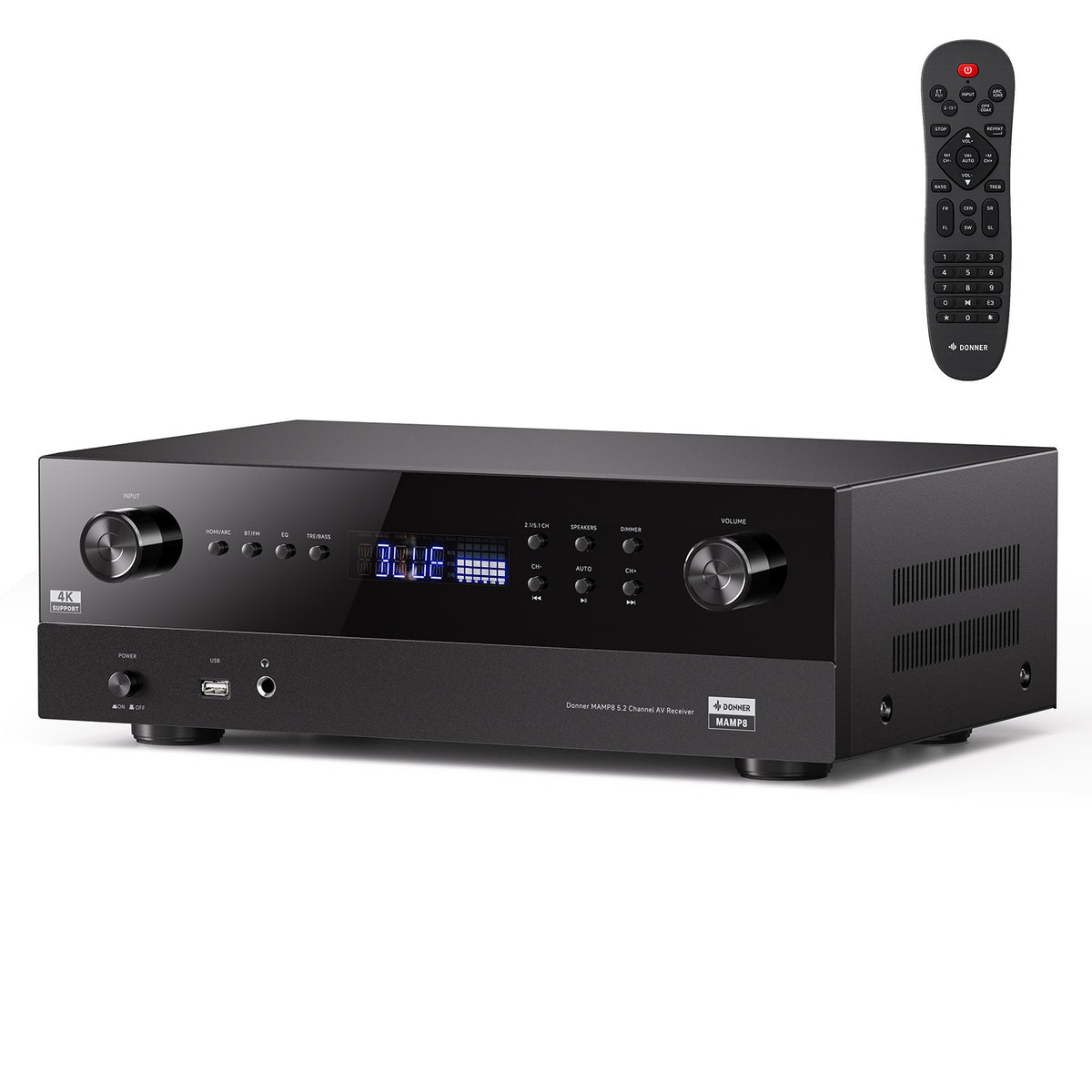 Donner MAMP8 5.2 Channel AV Receiver Amplifier