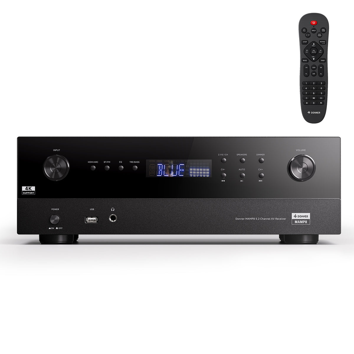 Donner MAMP8 5.2 Channel AV Receiver Amplifier