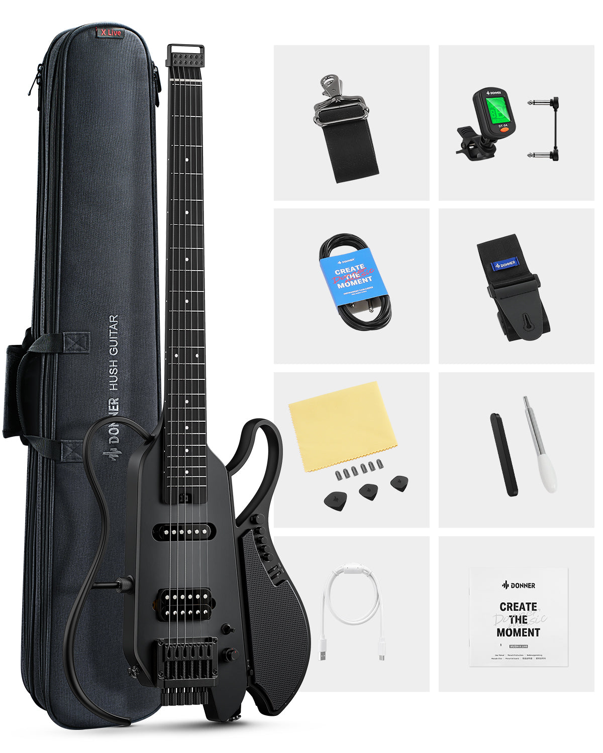 Donner HUSH X Live Guitar