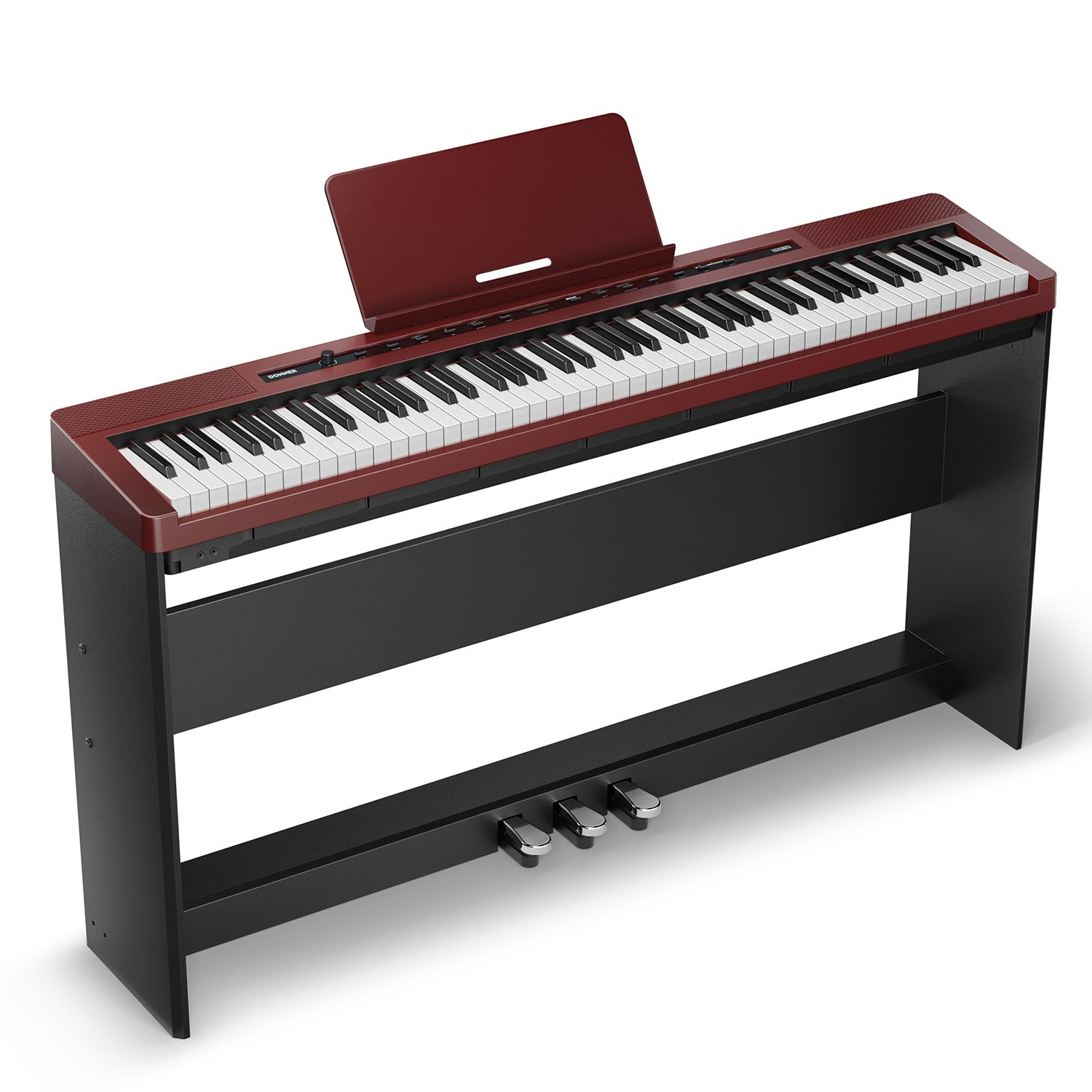 Donner DEP-16S Digital Piano with Stand-RoseWood##