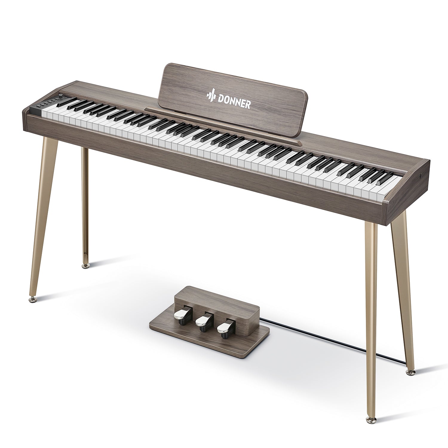 Donner DDP-60 88-Key Semi-Weighted Upright Keyboard Piano-Grey##
