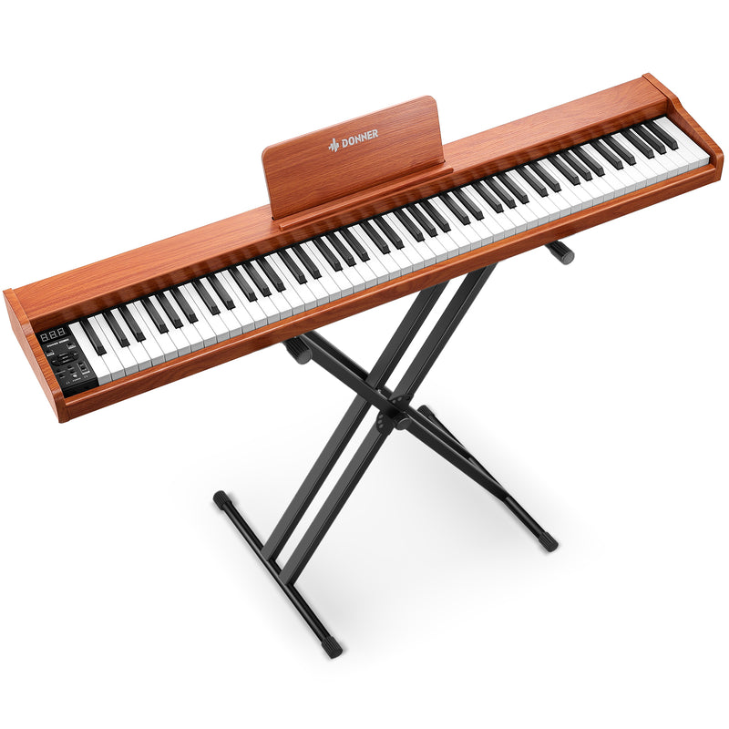 Donner DEP-1S 88 Key Semi-Weighted DIgital Piano With Stand Wooden Style Piano