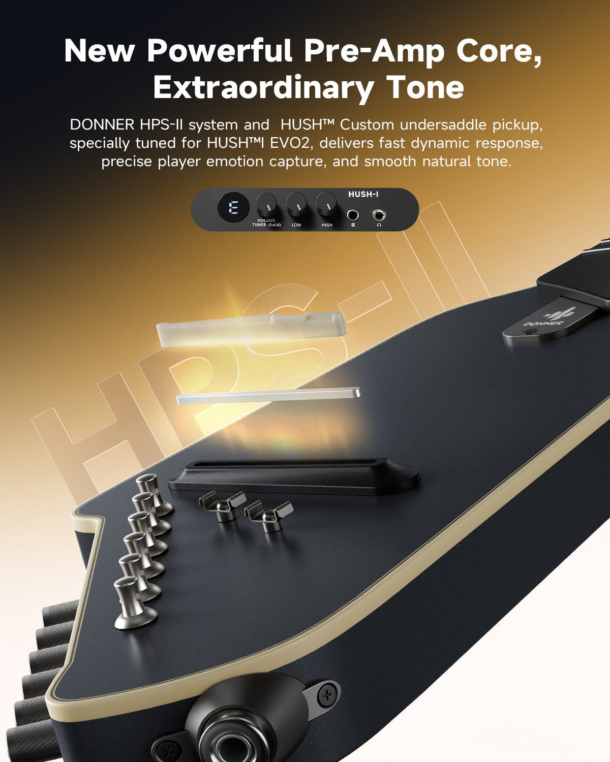 Donner HUSH™ I EVO2 Guitar-Balck##