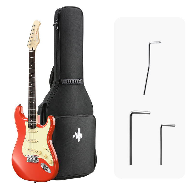 Donner DST-600 Electric Guitar – Alnico V Pickup, Coil Split System, 6-Point Tremolo Bridge, Alder Body, Modern "C" Neck (Available in SSS/HSS)