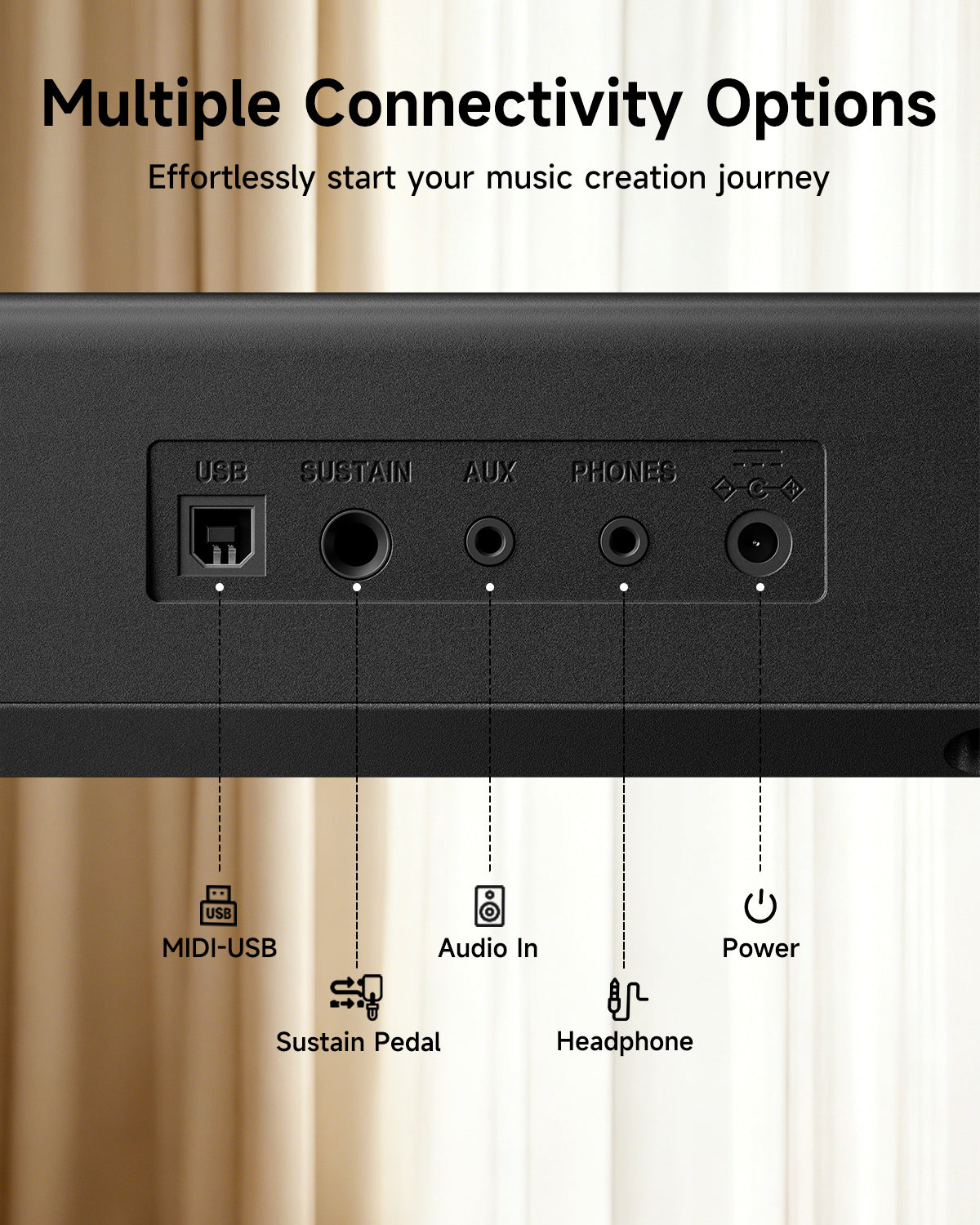 Donner DEP-07 Semi-Weighted Portable Digital Piano