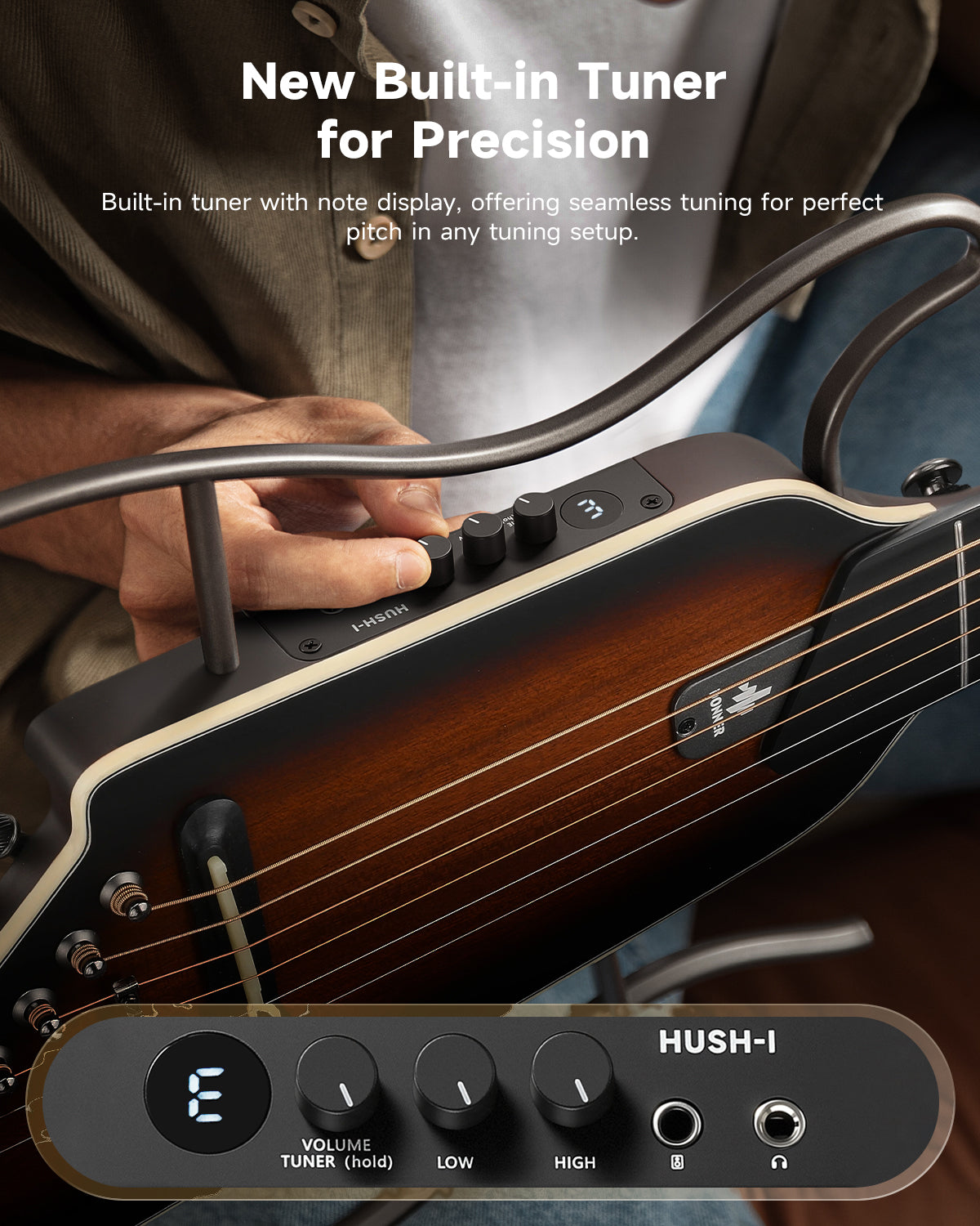 Donner HUSH™ I EVO2 Guitar-Sunburst##