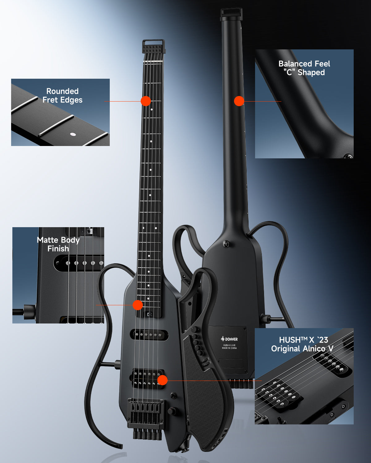 Donner HUSH X Live Guitar