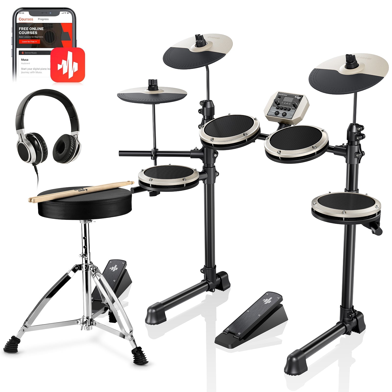 Donner DED-80 Electronic Drum Set